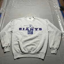 Vtg Y2K New York Giants NFL Logo Graphic Adult M Mens Lee Sport Sweatshirt 2001
