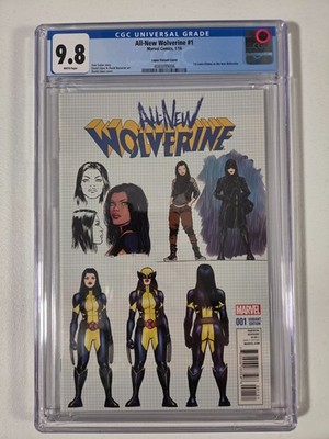 All New Wolverine #1 Lopez Design Variant CGC 9.8 2016! Marvel 1st Laura NM
