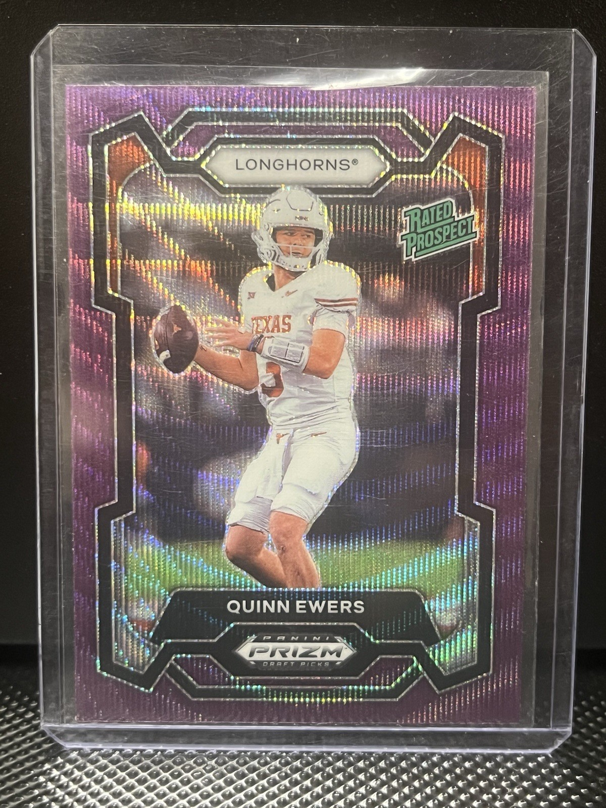 Quinn Ewers 2024 Panini Prizm Draft Picks Rated Prospect Purple Wave Prizm #191