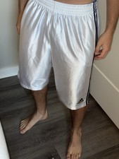 Men  s Adidas dazzle Basketball Shorts Size XL White Small Stain See Pics