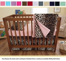 Leopard Print Baby Bedding Leopard BROWN Crib Bedding Set Animal Print