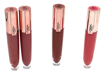 Loreal GlowLipgloss Feathery Fleur, Sophisticated Rose, 2 Blissful Blush 3 Pack