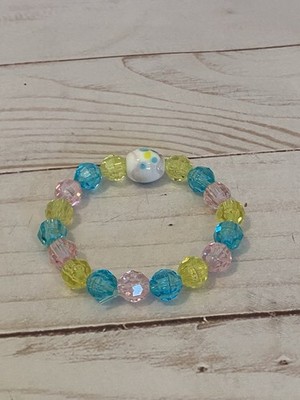 Easter Egg Bracelet Beaded Bracelet Girls Kids Jewelry Handmade Easter Gifts