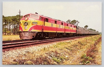 Florida East Coast Railway E-7 Diesel ''The East Coast Champion'' Train Postcard