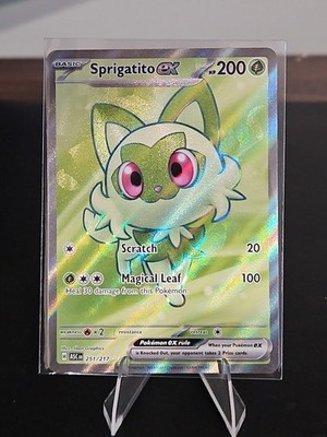 sprigatito shiny pokemon card value Sprigatito (196/193)