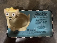 LTD Commodities  Ceramic Taco Dip Platter Brown Chihuahua with Yellow Sombero
