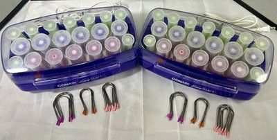 Conair Easy Start 20 Hot Rollers Curlers Pageant Cheer Dance Purple HS15 400W