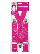 Spirit Halloween Suspenders Costume Accessory Bright Pink One Size Fits Most