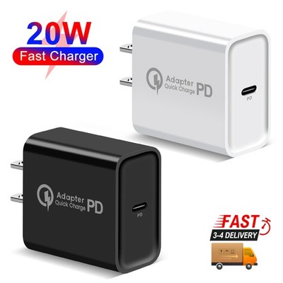 20W PD Fast Type USB-C Wall Charger Adapter For iPhone 17 16e 15 14 13 Pro Lot