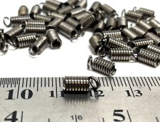 60 Nickel Plated Coil Cord Ends Necklace Bracelet Jewelry Making 10 mm x 4mm