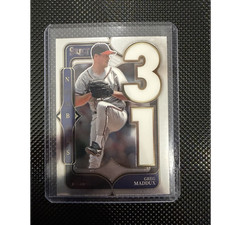2025 Panini Select Numbers #17 Greg Maddux Atlanta Braves Baseball Card