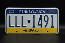 Expired Pennsylvania License Plate # LLL- 1491