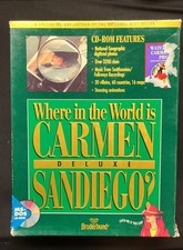 Where in the World Is Carmen Sandiego PC Game Big Box 1992 CD-ROM Vintage IBM