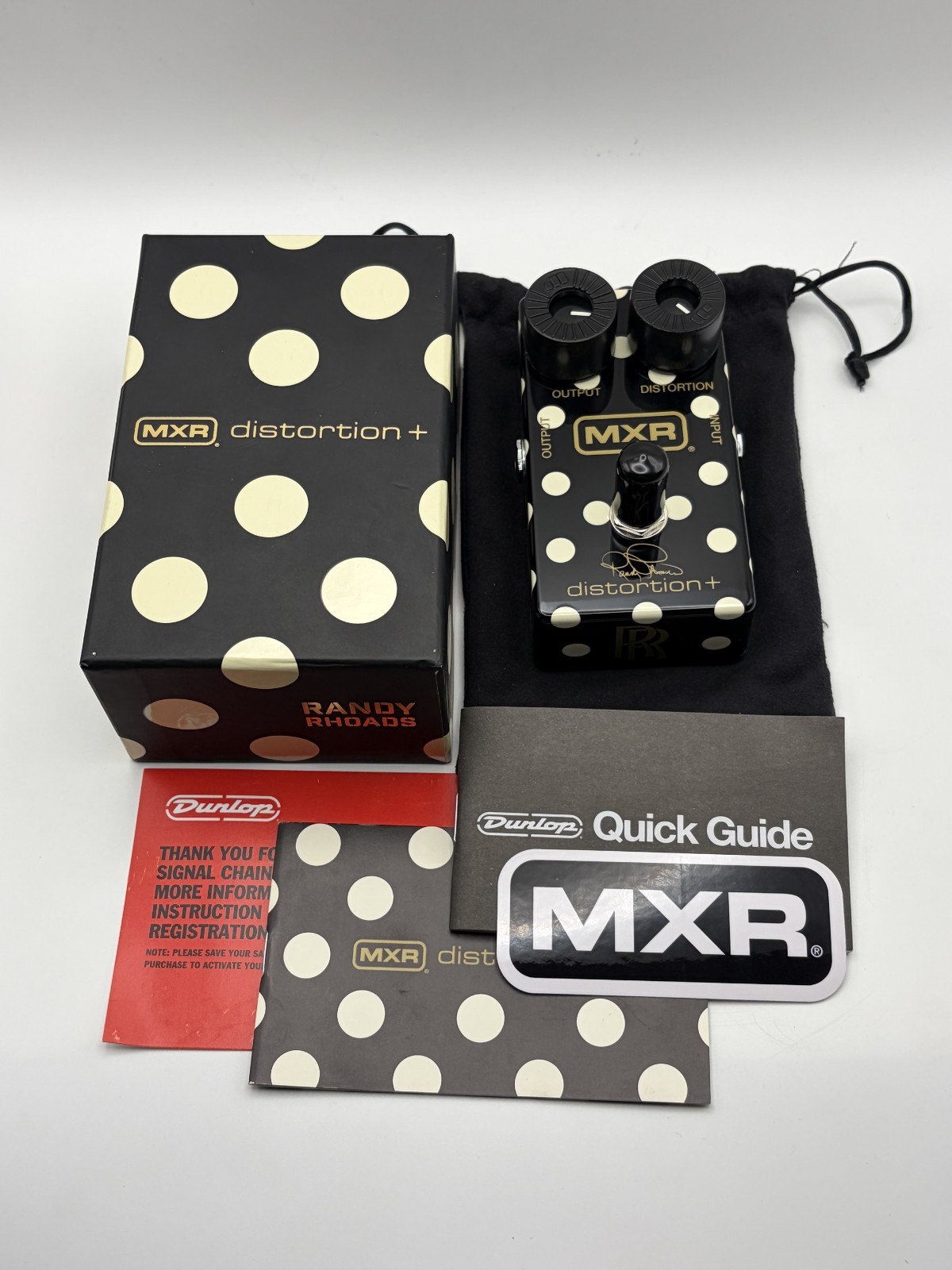 MXR RR104 Distortion+ Randy Rhoads Special Edition Polka Dot Guitar Pedal