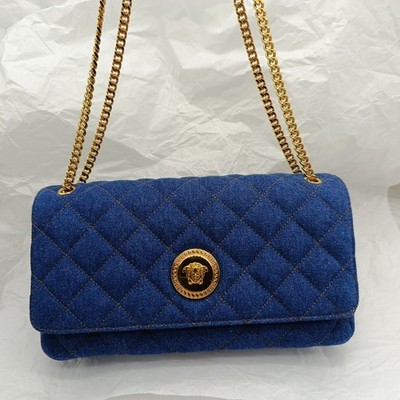 Versace  |  Umhängetasche | Denim / Gold 