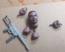 G.I. Joe Classified Black Green Shirt Retro Trooper Head Custom Fodder