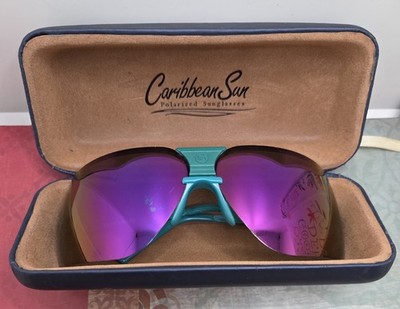 Vintage Gargoyles Sunglasses Classics Turquoise Frame Purple Mirror Lenses *note