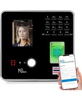 APP-Based Time Clocks, 4-in-1 Face, Fingerprint, RFID, PIN 2.4GHz WiFi Clock