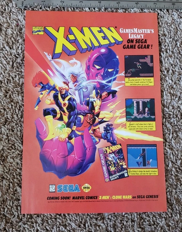 X-men GamesMaster's Legacy Rare Advertisement  - Image 2 of 4