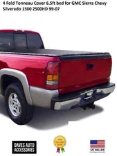 4 Fold Tonneau Cover Assembly 6.5ft Bed For 1999-07 Chevy Silverado 1500/2500HD