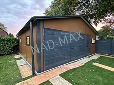 #Isolierte Blechgarage 7x6x3,30m mit Sandwichplatten Fertiggarage mit Statik