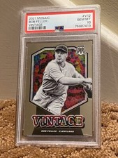 2021 Mosaic Vintage Bob Feller PSA 10 INSERT Card NEW CASE POP 1