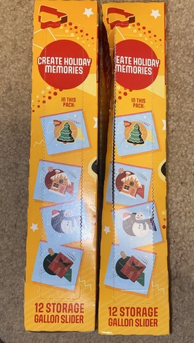 ZIPLOC Limited Edition Holiday Gallon Slider Storage Bags Christmas 24 2 Packs - Picture 2 of 2