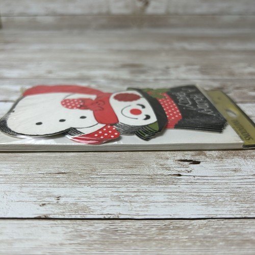 Vintage Hallmark Invitations Christmas NIP NOS Snowman Poinsettia Cards Envelope - Picture 12 of 22