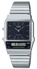 Men's Casio Vintage Digital-Analog Silver Stainless Steel Strap Watch AQ800E-1A