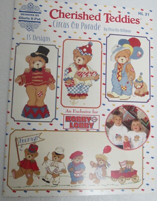Cross Stitch Cherished Teddies Circus on Parade Patterns New Priscilla Hillman