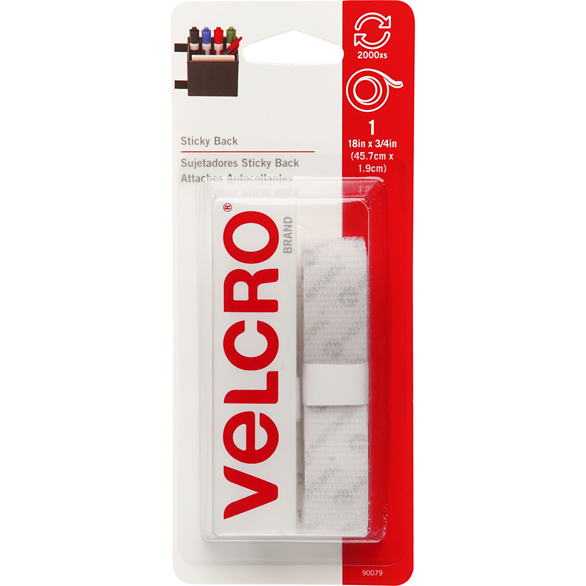 Velcro Brand Hook and Loop Fastener 18 in. L 1 pk Velcro Brand Hook and Loop Fastener 18 in. L 1 pk