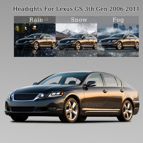 LED Headlights For GS 300/350/430/460/450h 3th Gen 2006-2011 Start UP Animation - Picture 8 of 15