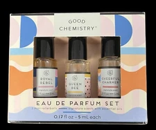 GOOD CHEMISTRY 3 Mini Eau De Parfum Set ROYAL REBEL~QUEEN BEE~CHEERFUL CHARMER