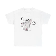 Vintage Football Soccer 2022 FIFA World Cup Mascot T-Shirt, Heavy Cotton Tee,