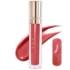 Lápiz labial líquido vegano brillo diamante brillo rosa melocotón, dosis de amor