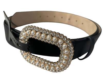 Pearl Buckle Leather Belt Women main image 4
