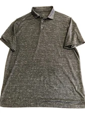 C9 by Champion Golf Polo Shirt Mens Large Black Heather Activewear Tennis Collar