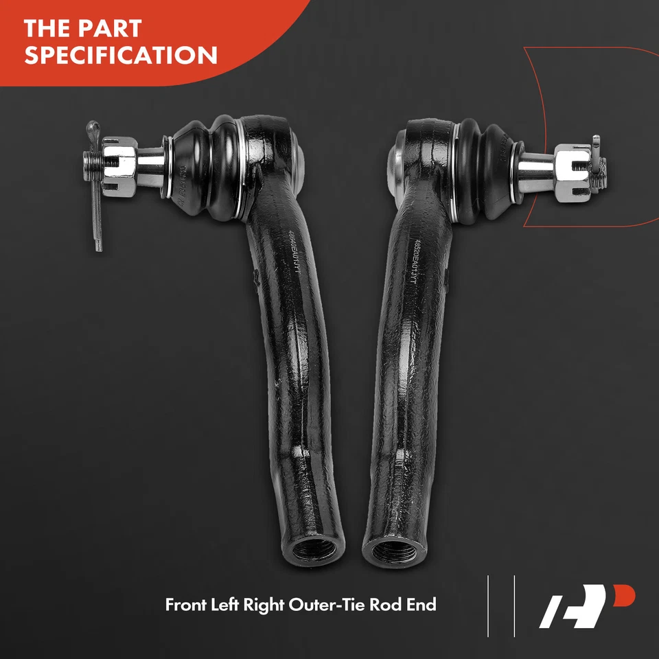 2x Outer Front Tie Rod Ends for Nissan Navara Pathfinder D22 D40 R51 2005-2019 - image 4 of 4