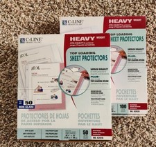 Lot of 2 C-Line Top Loading Sheet Protector Heavyweight 62028 62018