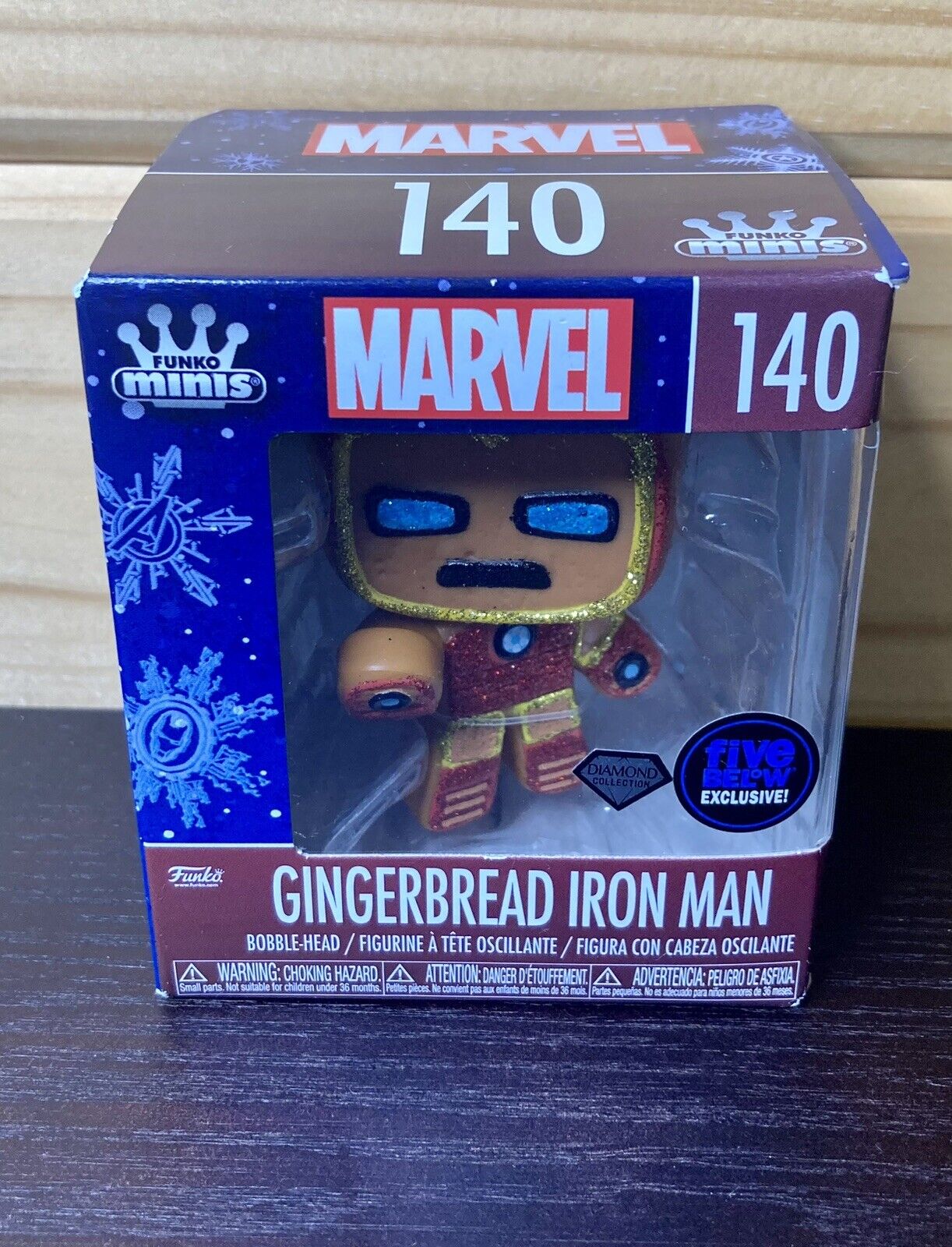 Funko Pop Mini Marvel: Gingerbread Iron Man Figure #140 Diamond Chase  Exclusive