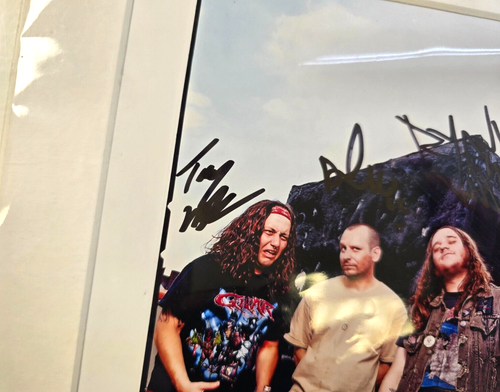 Municipal Waste HAND SIGNED mounted autograph with cert Size A4 rock - Picture 3 of 17
