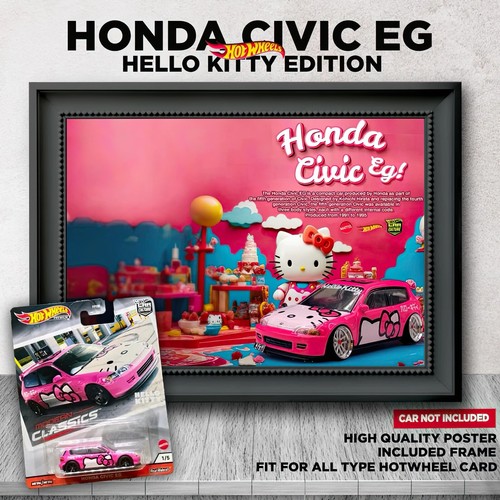 Hot Wheels Collector Poster w/ Frame – Mainline Card Edition Display Wall Art - Picture 45 of 97
