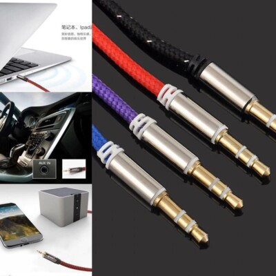 AUX Kabel 3,5mm Klinke Stereo Auto Handy Smartphone MP3 PC TV Klinken Stecker