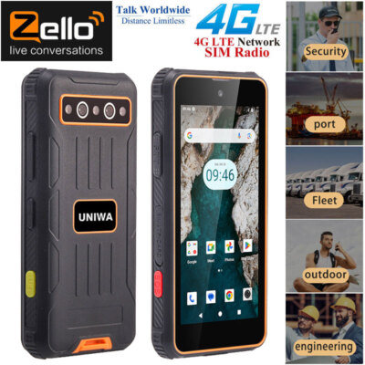 MINI 4G Android 14 Rugged Smartphone Walkie Talkie PTT Radio Mobile Unlock UNIWA