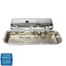 Chevrolet Factory Looking Chrome Valve Covers W/ Drippers Tall Roller Rockers PR