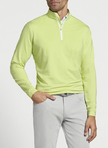 NEW MENS PETER MILLAR GOLF L/S Perth Performance Melange 1/4 ZIP PULLOVER,MEDIUM - Picture 3 of 19