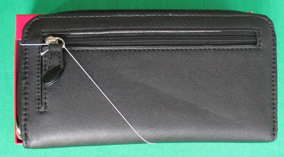 Cartera Mujer Negra con Cremallera 8" Nine West 15 Compartimentos Bolsillos Foto 3 de 4