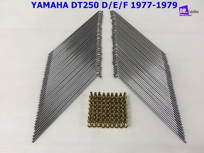 Fit YAMAHA DT250 D/E/F  1977-1979 F & R SPOKE SET GOLD NIPPLES 72Pcs.  #BI5375#
