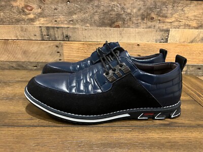 chinese dress ladies Navy Patent Leather Lace-Up Oxford Tuxedo Shoes 8.5 / R / Navy