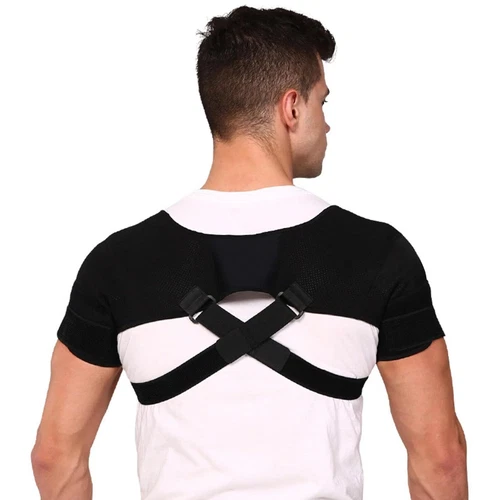 Double Shoulder Brace Support Torn Rotator Cuff Compression Sleeve Pain Reliefs - Picture 8 of 11
